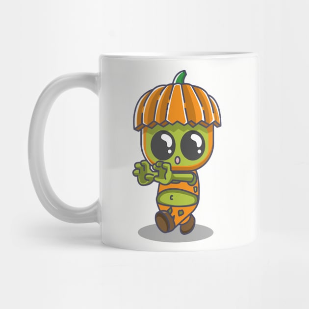 Cute pumpkin zombie by fflat hds